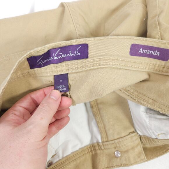 Gloria Vanderbilt Women's Sz 12 32x30 Beige Amanda High Rise Tapered Jeans - Picture 6 of 10